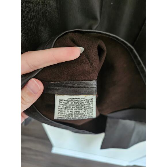 Claude Lamont Men's Dark Brown Leather Snap Button Shirt Size Medium - Picture 7 of 11